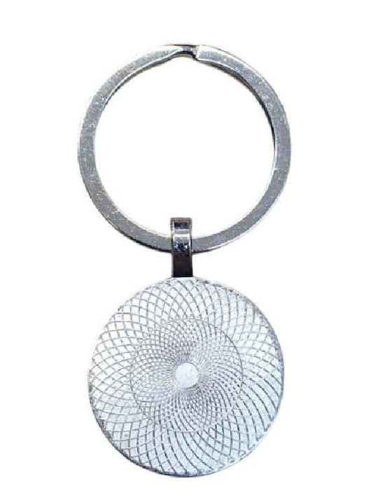 Breloc Vintage Design Casă și Flori Sticlă Lichidă