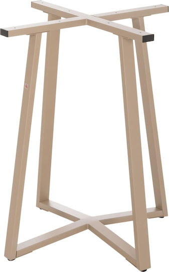 Freebox Βάση Τραπεζιού Μεταλλική Καπουτσίνο 60x60x72cm