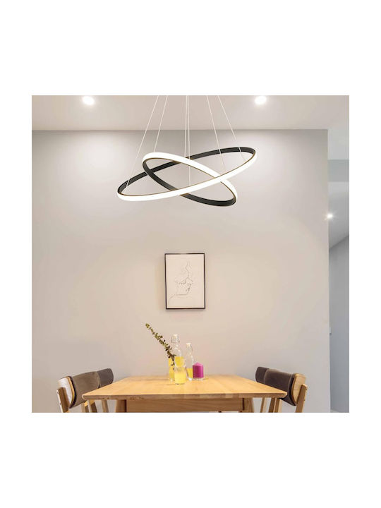 Powertech Powertech Deckenleuchte Schwarz LED mit Natürliches Weiß Licht 80x80x120cm