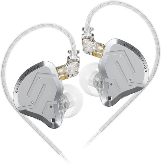 KZ In-Ear Headphones In Ear Zsn Pro 2 Mic Silver