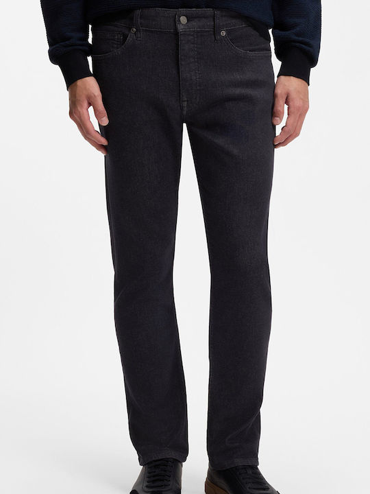 Delaware Men's Elastic Jeans Pants with Slim Fit Dark Blue