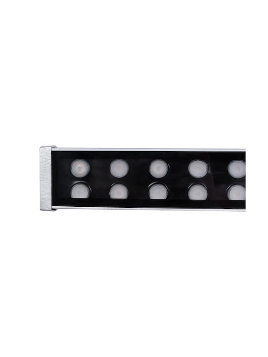 GloboStar Lampa De Podea Pentru Exterior LED Mașină De Spălat Pe Perete 48W Cu Alb Cald IP66 Gri