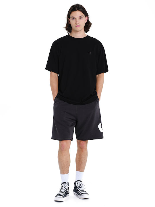Herrenblusen Kurzarm T-Shirt Schwarz