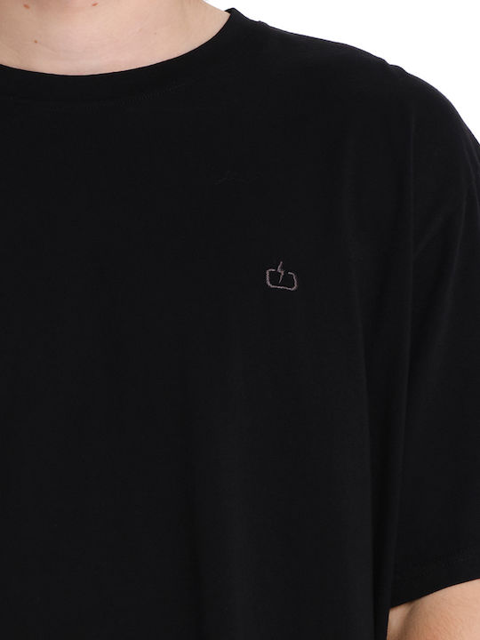 Herrenblusen Kurzarm T-Shirt Schwarz