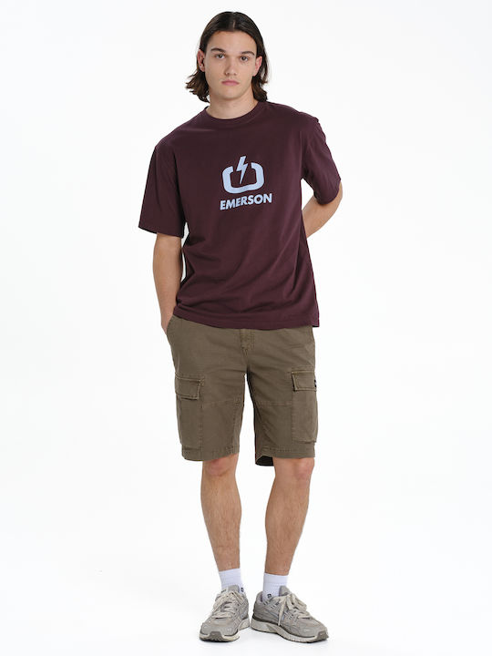 T-shirt Μπορντό