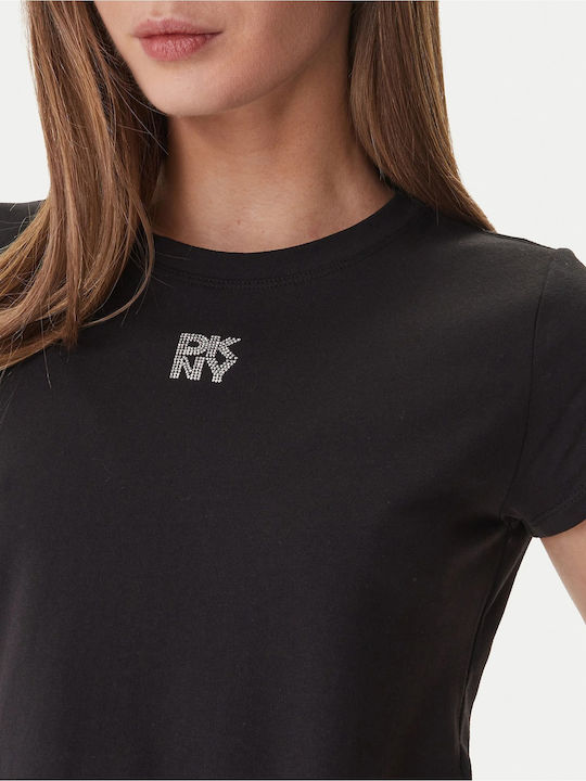 Women's Cotton Short Sleeve Black Blouse