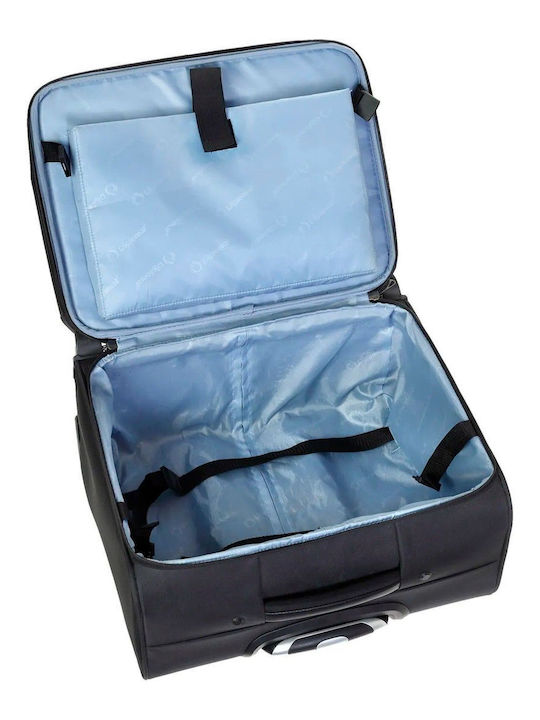 Diplomat Small The Atlanta Collection Cabin Fabric Black Suitcase With 2 Wheels Height 42cm