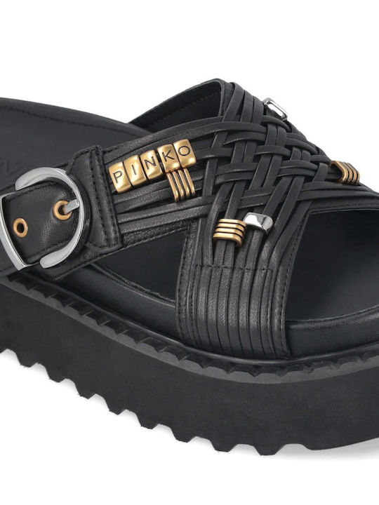 Leather Women's Sandals Black