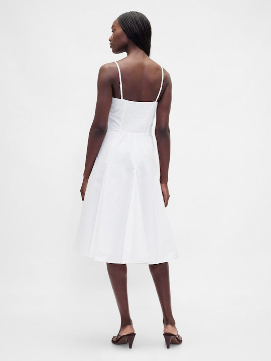Sommer Midi Damenkleid Optic Weiß