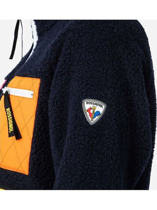 Fleece Γυναικεία Ζακέτα με Φερμουάρ Blue