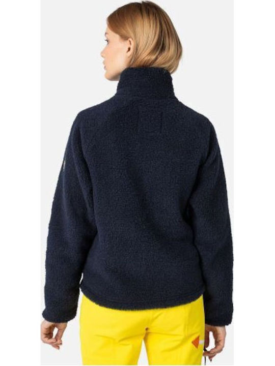 Fleece Γυναικεία Ζακέτα με Φερμουάρ Blue
