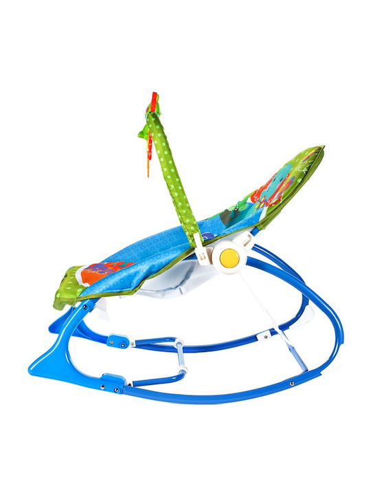 MalPlay Balansoar Electric Relax Măruș cu Vibrație Albastru pentru Copil până la 18kg