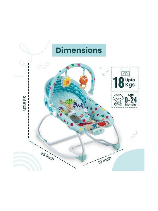 MalPlay Relax Electric pentru Bebelusi cu Vibratie Albastru pentru Copii pana la 18kg