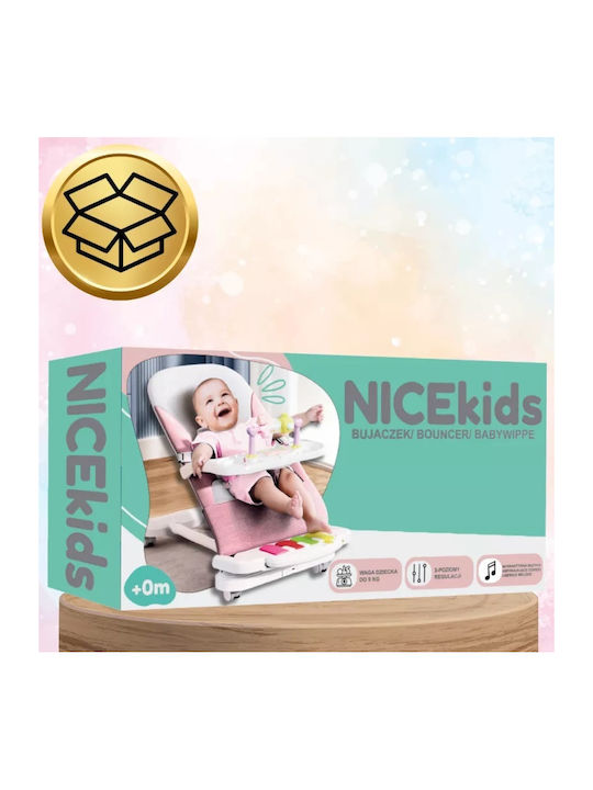 NICEkids Relax Electric pentru Bebeluși cu Muzică Roz pentru Copil până la 9kg