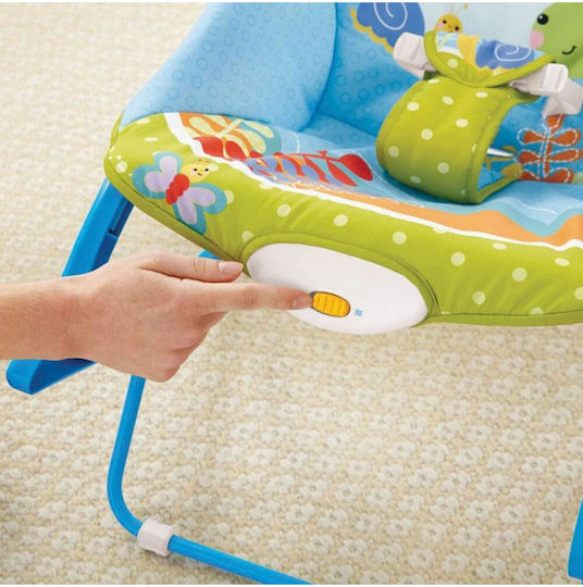 MalPlay Electric Baby Relax Swing with Vibration Blue for Child up to 18kg