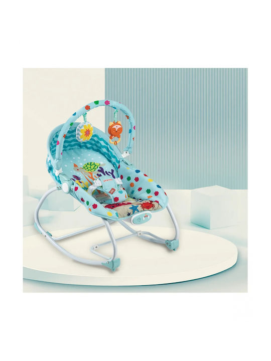 MalPlay Relax Electric pentru Bebelusi cu Vibratie Albastru pentru Copii pana la 18kg