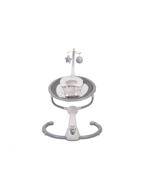 Cangaroo Electric Balansoar Bebe Cu Muzică Gri Pentru Copil Până la 9kg