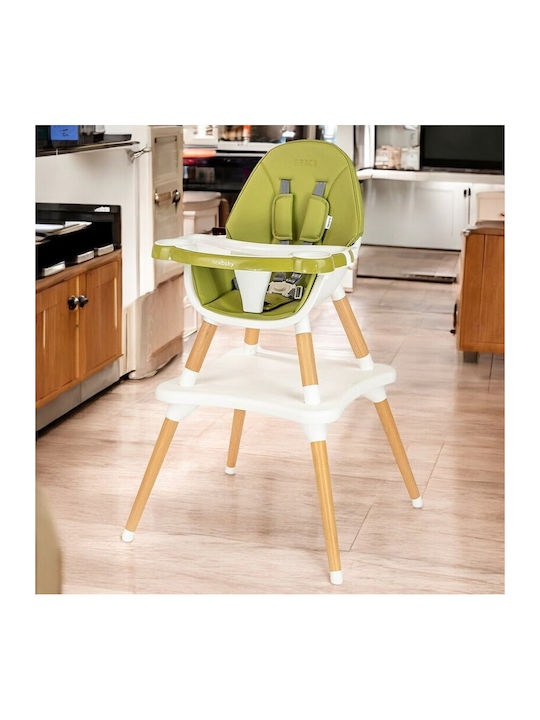 New Baby Grace Scaun Înalt De Masă Bebe Verde