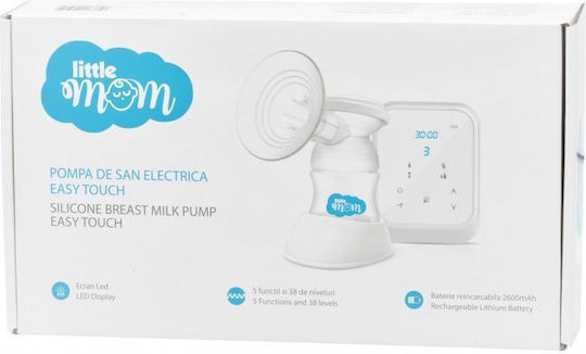 Little Mom Pompa de Sân Electrică Simplă cu Baterie și la Rețea Fără BPA Albă 130ml