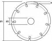 Graphite Δίσκος Κοπής Δομικών Υλικών 230mm