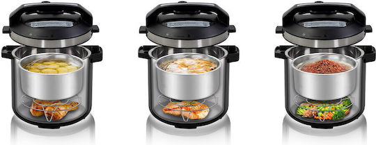 Salente Мултикукър 1500W с Капацитет 6л Сив