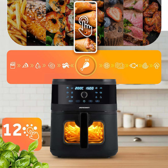 Berdsen Heißluftfritteuse 8lt Schwarz BD-661