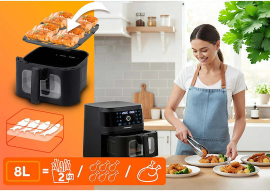 Berdsen Heißluftfritteuse 8lt Schwarz BD-661