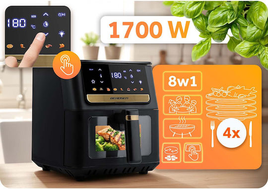 Berdsen Heißluftfritteuse 6.5lt Schwarz BD-655