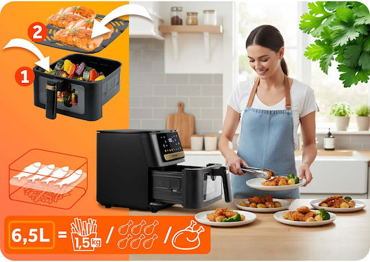 Berdsen Heißluftfritteuse 6.5lt Schwarz BD-655
