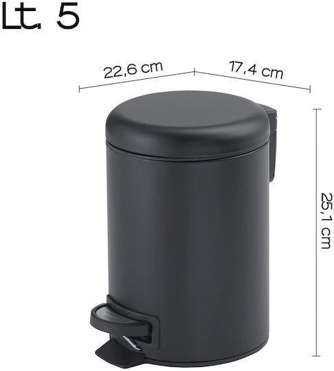 Gedy Inox Mülleimer Schwarz