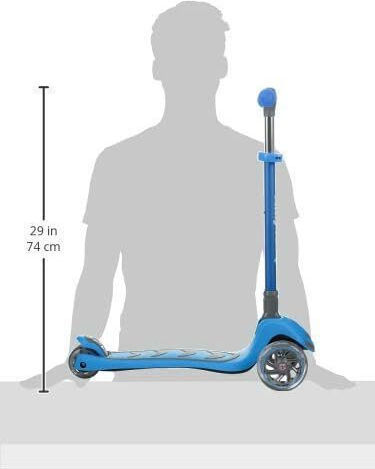 Kick’n’roll Scuter Copii Pliabil 3 Roți Cu Iluminare LED Pentru 3+ Ani Albastru
