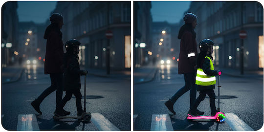 Ricokids Patinetă Copii cu 3 Roți Roz