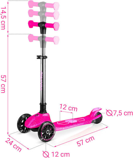 Ricokids Patinetă Copii cu 3 Roți Roz