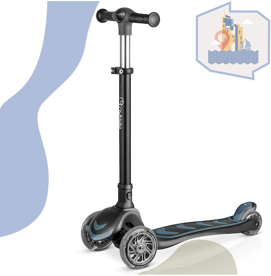 Nukido Patineta Copii cu 3 Roți cu Scaun Negru