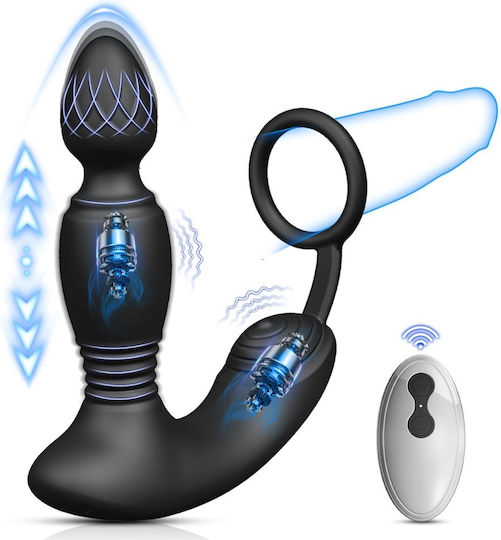 Kinksters Anal Plug with Wireless Function and Vibration Black