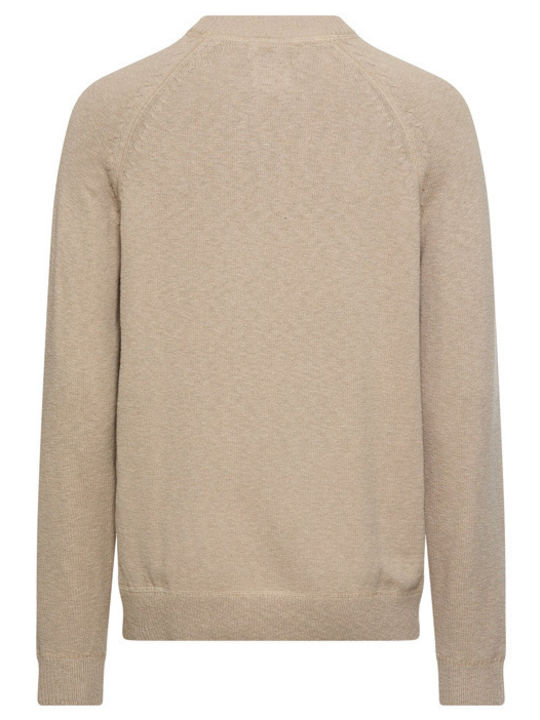 Herrenblusen Langarm Beiges Pullover