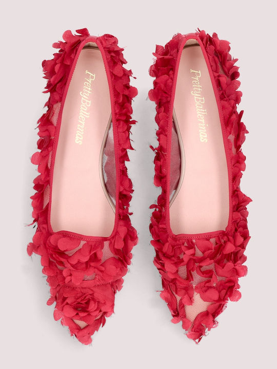 Ella Women's Ballerina Shoes In Red Color