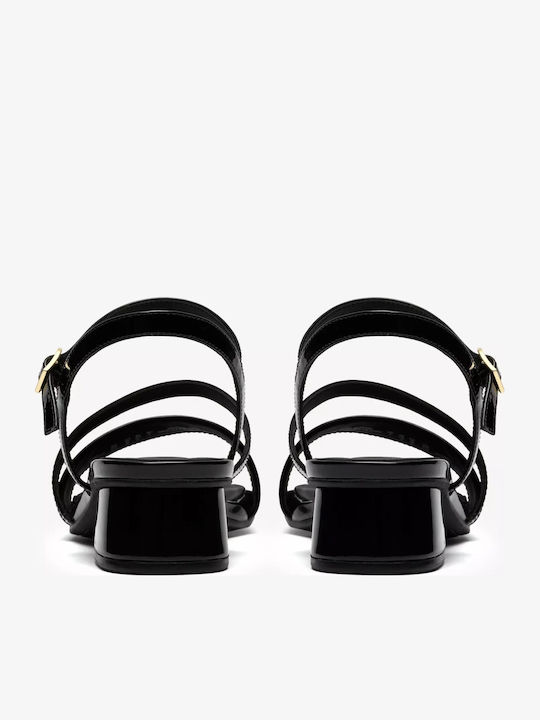 Serina35 Strap Πέδιλα από Λουστρίνι Μαύρα