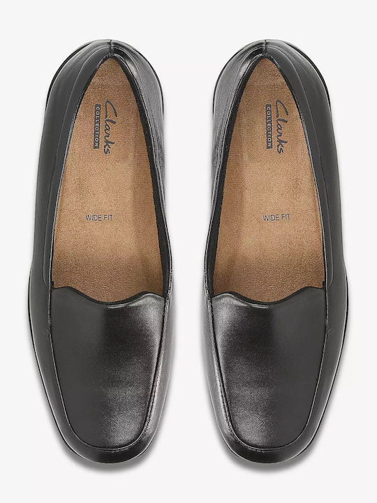 Leather Women's Loafers in Black Colour