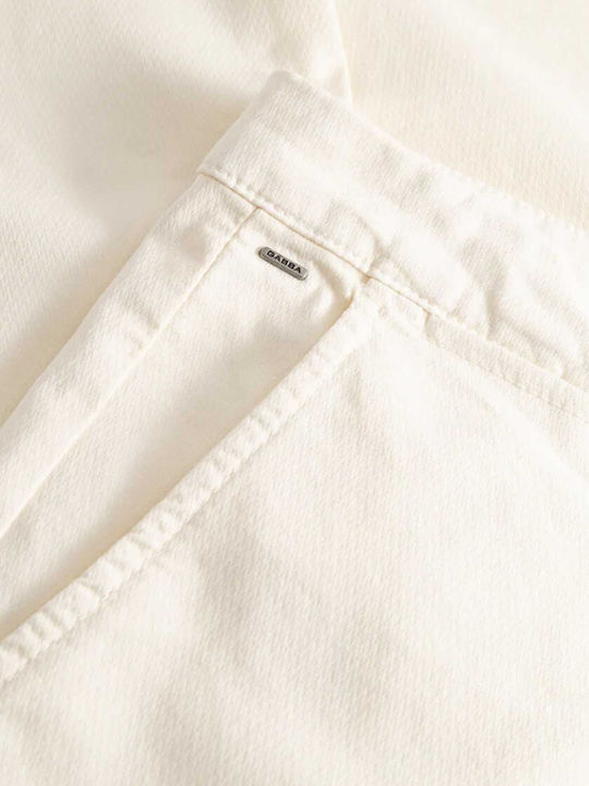 Paul K3280 Dale 2200211070 Herrenhose Chino in Schlank Passform Weiß