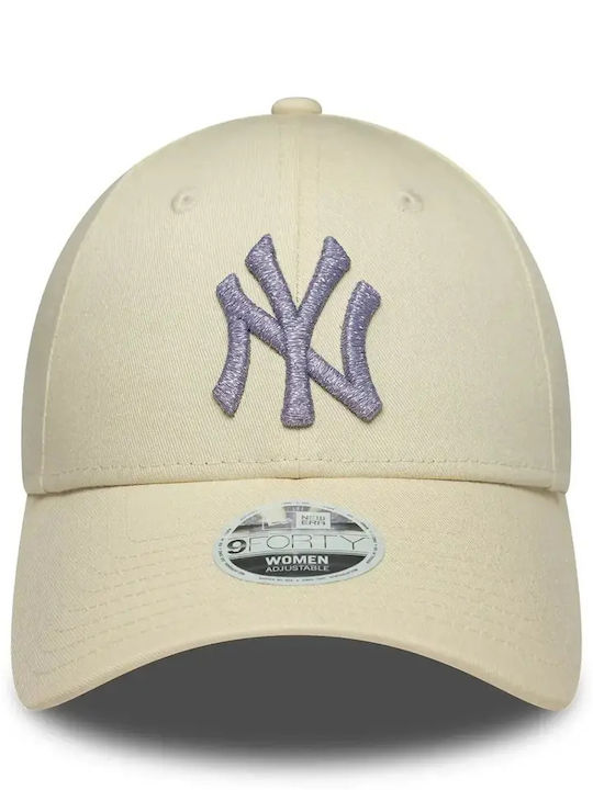 New Era New York Yankees Womens Mlb Metallic Logo 9forty Cap Γυναικείο Καπέλο Cotton Light Beige 60771737 New Era New York Yankees Womens Mlb Metallic Logo 9forty Cap Γυναικείο Καπέλο Cotton Light Beige 60771737