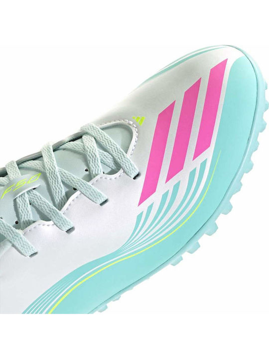 adidas F50 Messi Club Футболни Обувки с Гумена Подметка TF Бели