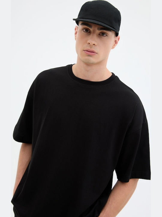 Herrenbluse Kurzarm Schwarz