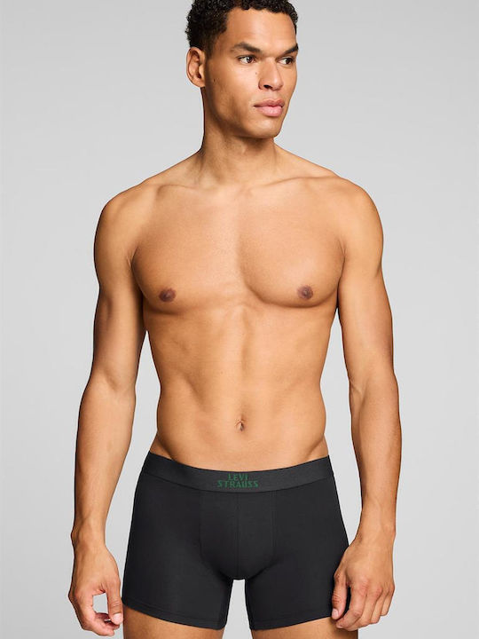 Herren Boxershorts Schwarz/Grün 2er Pack