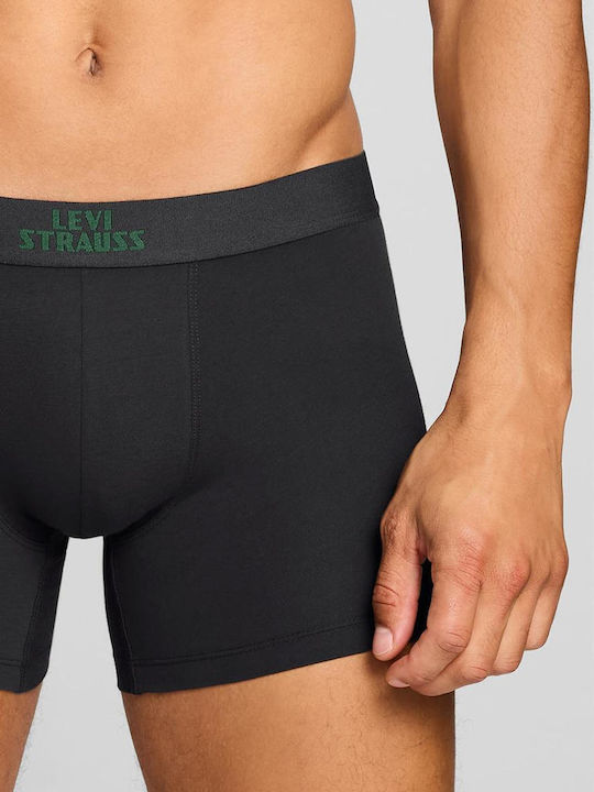 Herren Boxershorts Schwarz/Grün 2er Pack