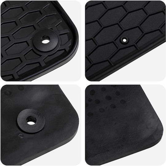 vidaXL Set of Front and Rear Mats 4pcs for Opel Corsa / Mokka Citroen DS3 2019 Black