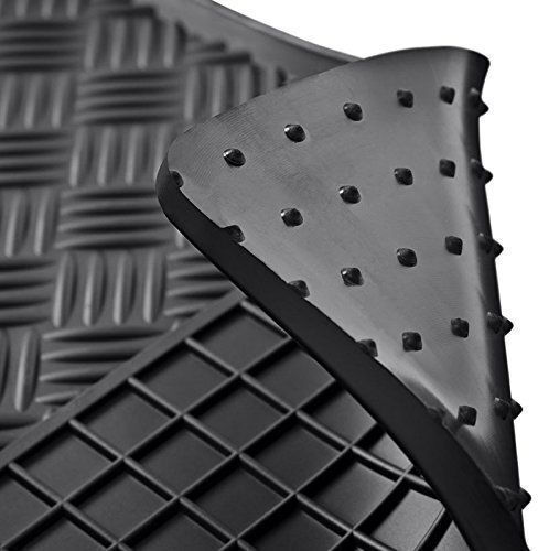 Rigum Set of Front and Rear Mats 4pcs for Renault Twingo Smart ForFour 2014 2018 Black