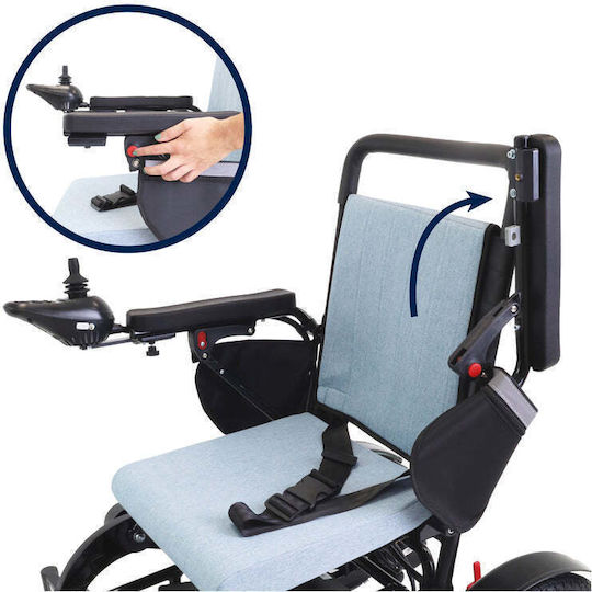 KMINA Ηλεκτροκίνητο Αναπηρικό Αμαξίδιο 63cm K10074 Γκρι