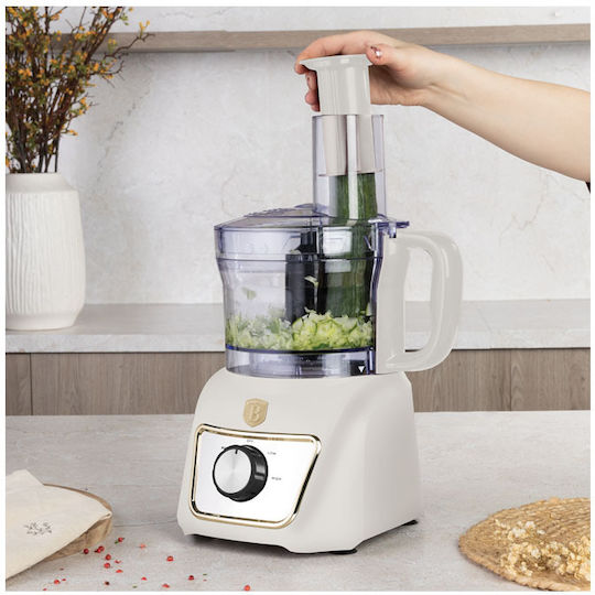 Berlinger Haus Food Processor 500W with 1.5L Bowl and Beige Blender Jug