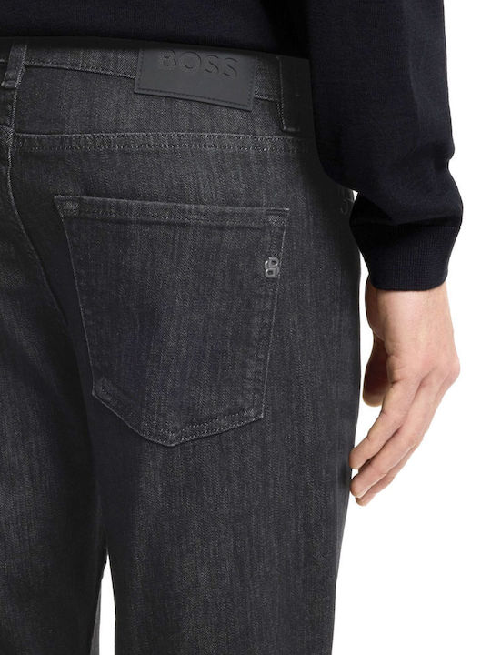 Men's Elastic Jeans Pants with Slim Fit Black